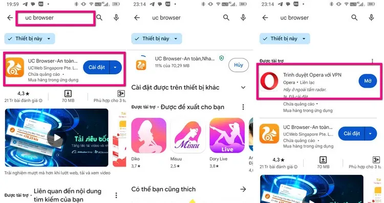 Hướng dẫn tải UC Browser – Trải nghiệm trình duyệt web tốc độ nhanh nhất trên PC, Android và iOS