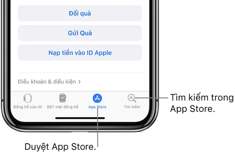 Hướng dẫn tải và cập nhật ứng dụng qua App Store của Apple Watch