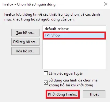 Hướng dẫn tạo hồ sơ người dùng trên trình duyệt Firefox