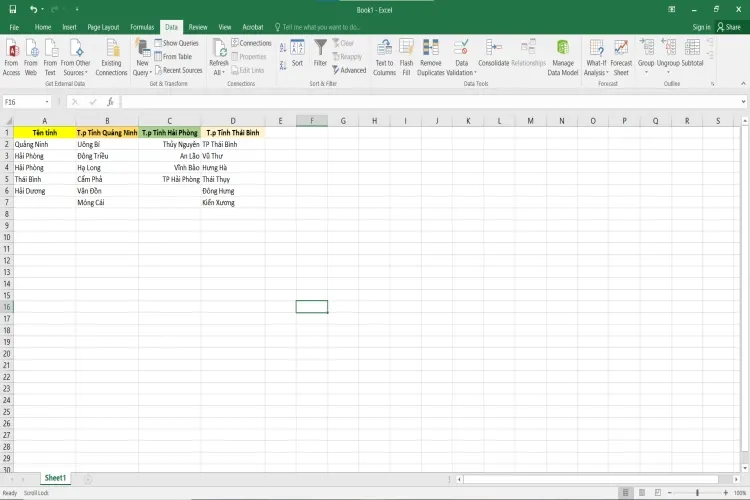 Hướng dẫn tạo lựa chọn trong Excel đơn giản và chi tiết nhất