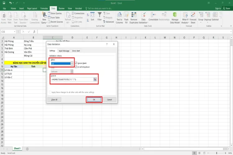 Hướng dẫn tạo lựa chọn trong Excel đơn giản và chi tiết nhất