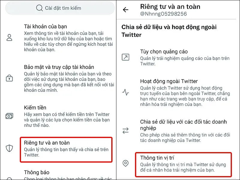 Hướng dẫn tắt dịch vụ vị trí trên ứng dụng Twitter cực đơn giản