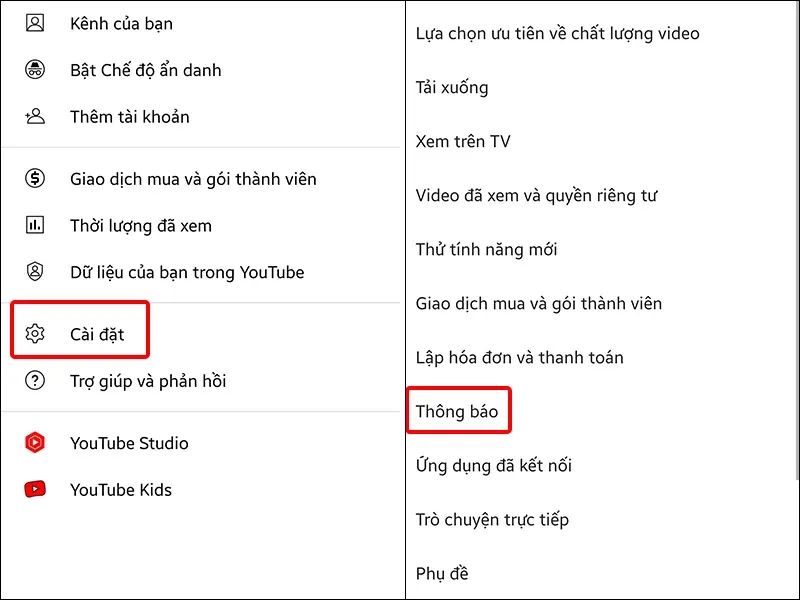 Hướng dẫn tắt thông báo YouTube bằng điện thoại cực dễ