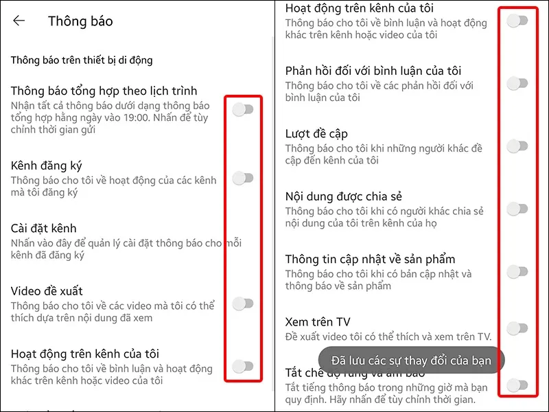 Hướng dẫn tắt thông báo YouTube bằng điện thoại cực dễ