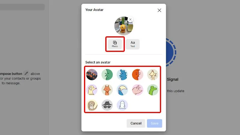 Hướng dẫn thay đổi ảnh đại diện Signal một cách đơn giản, nhanh chóng