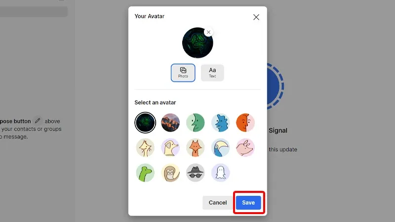 Hướng dẫn thay đổi ảnh đại diện Signal một cách đơn giản, nhanh chóng