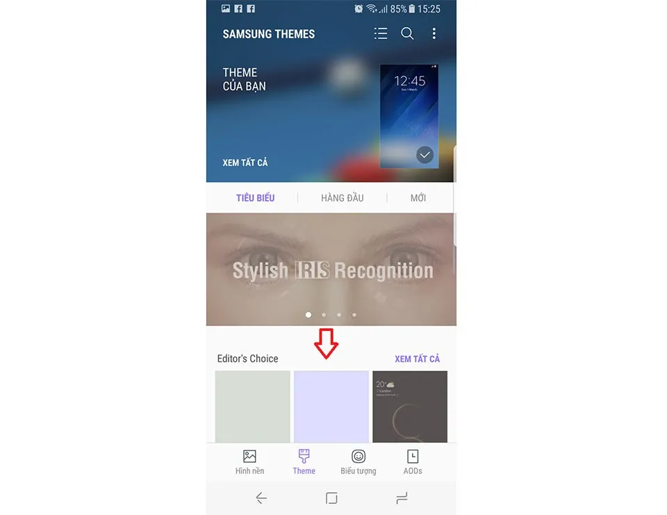 Hướng dẫn thay đổi giao diện, theme của Samsung Galaxy S8