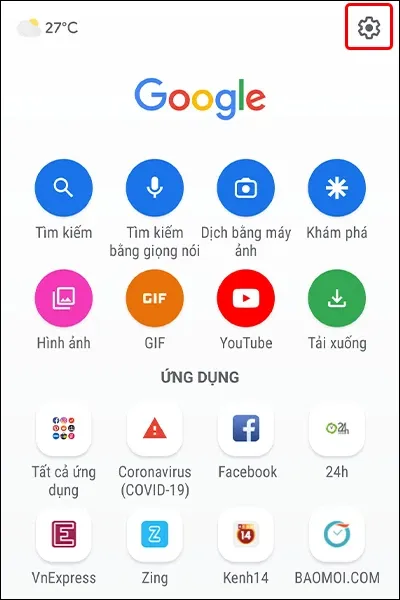 Hướng dẫn thay đổi hình nền ứng dụng Google Go cực đơn giản