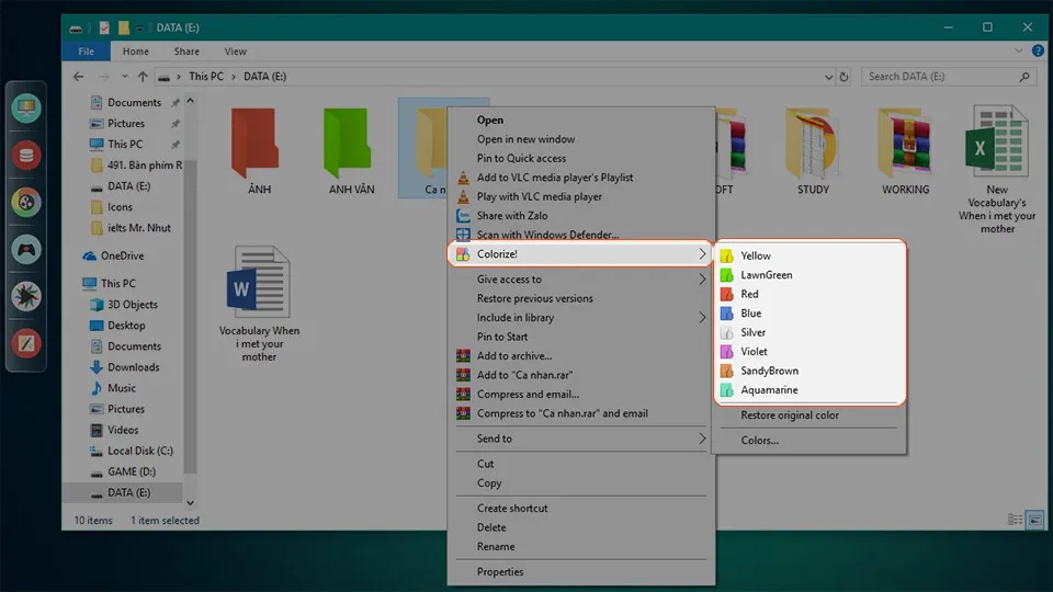 [Hướng dẫn] Thay đổi màu sắc thư mục tùy ý theo sở thích trên Windows 10