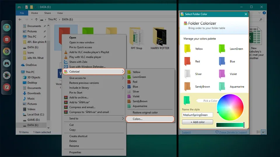 [Hướng dẫn] Thay đổi màu sắc thư mục tùy ý theo sở thích trên Windows 10