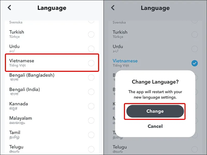 Hướng dẫn thay đổi ngôn ngữ Snapchat sang tiếng Việt cực nhanh