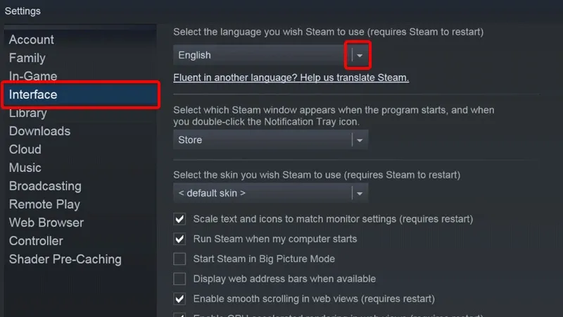 Hướng dẫn thay đổi ngôn ngữ trên Steam sang tiếng Việt