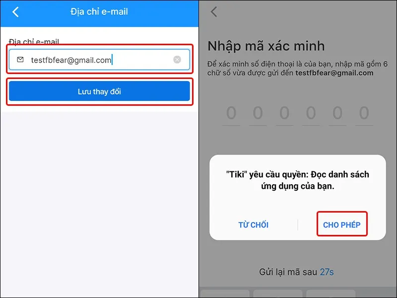 Hướng dẫn thêm địa chỉ email vào tài khoản Tiki cực dễ