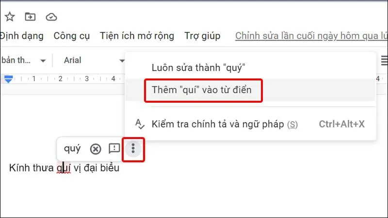 Hướng dẫn thêm và xóa từ trong từ điển Google Docs một cách nhanh chóng