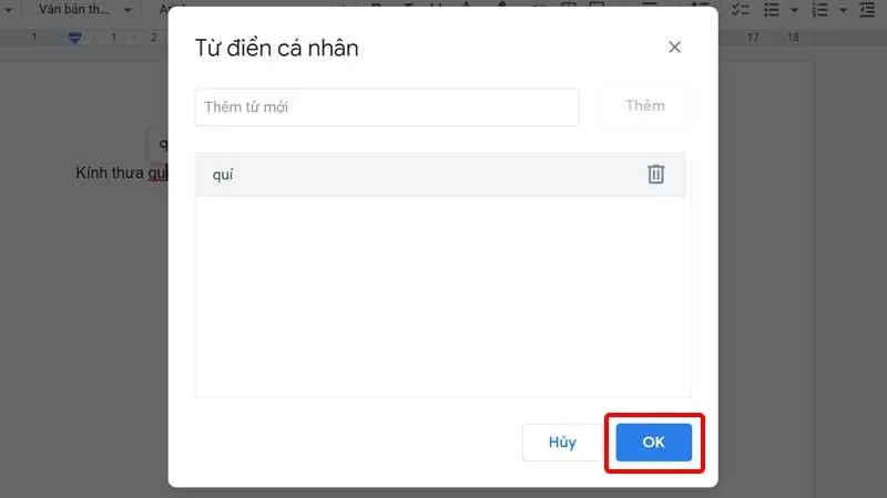 Hướng dẫn thêm và xóa từ trong từ điển Google Docs một cách nhanh chóng