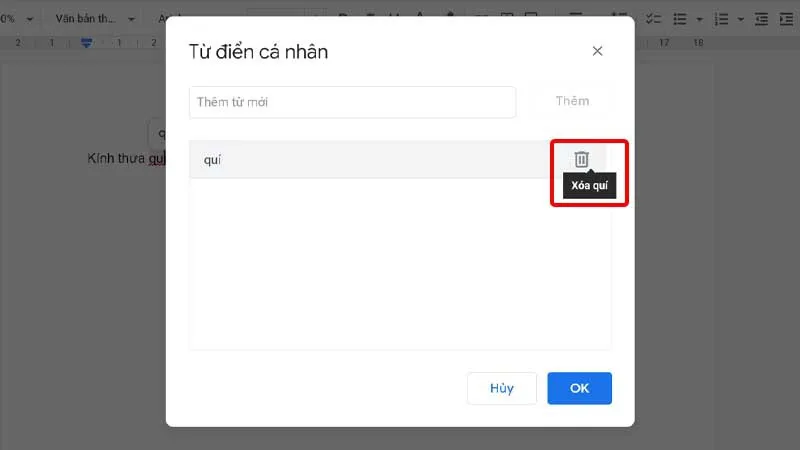 Hướng dẫn thêm và xóa từ trong từ điển Google Docs một cách nhanh chóng