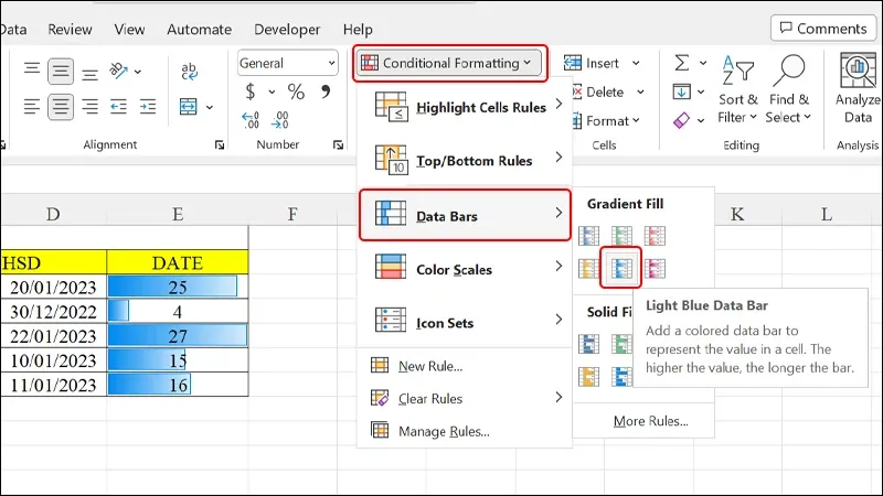 Hướng dẫn theo dõi hạn sử dụng sản phẩm trên Excel một cách trực quan