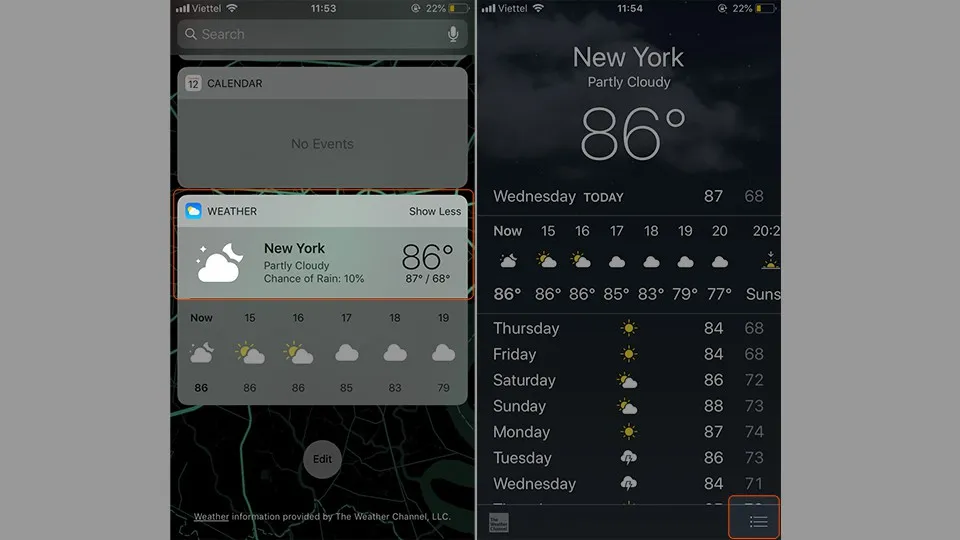 [Hướng dẫn] Theo dõi thời tiết ở bất cứ đâu nhanh chóng trên iPhone