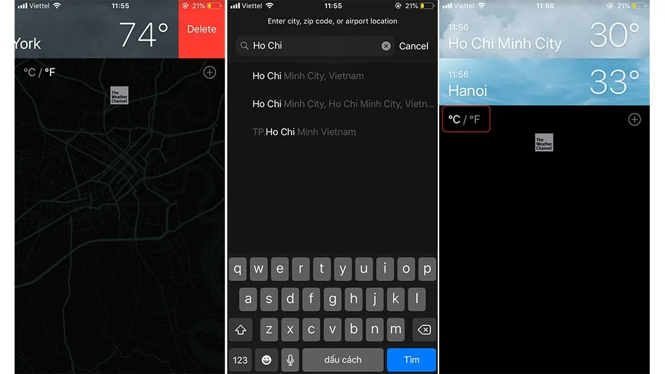 [Hướng dẫn] Theo dõi thời tiết ở bất cứ đâu nhanh chóng trên iPhone