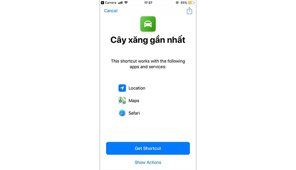 [Hướng dẫn] Tìm cây xăng gần bạn nhất trên iPhone bằng Siri Shortcuts