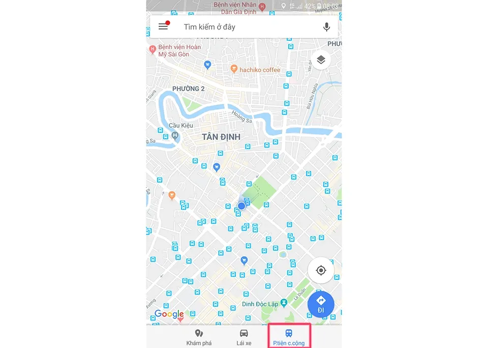 Hướng dẫn tìm tuyến xe buýt cực đơn giản bằng Google Maps