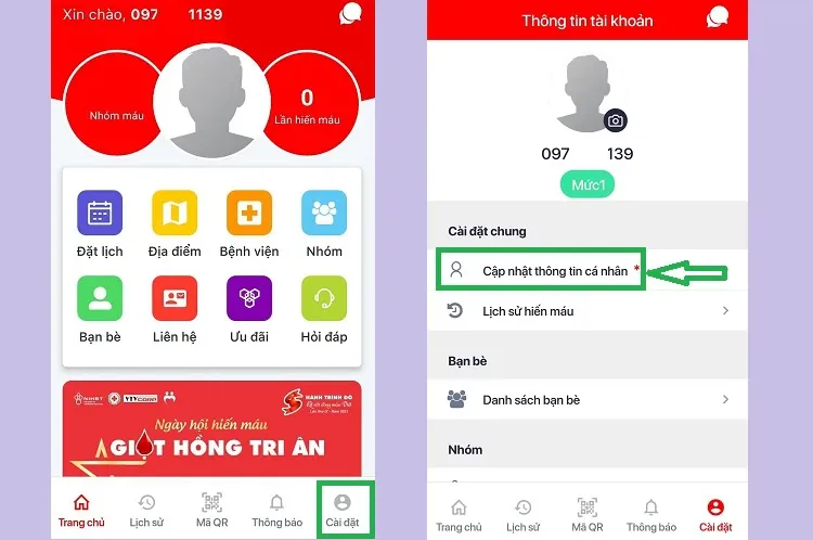 Hướng dẫn tra cứu thông tin hiến máu online trên app Hiến máu nhanh chóng và chuẩn xác