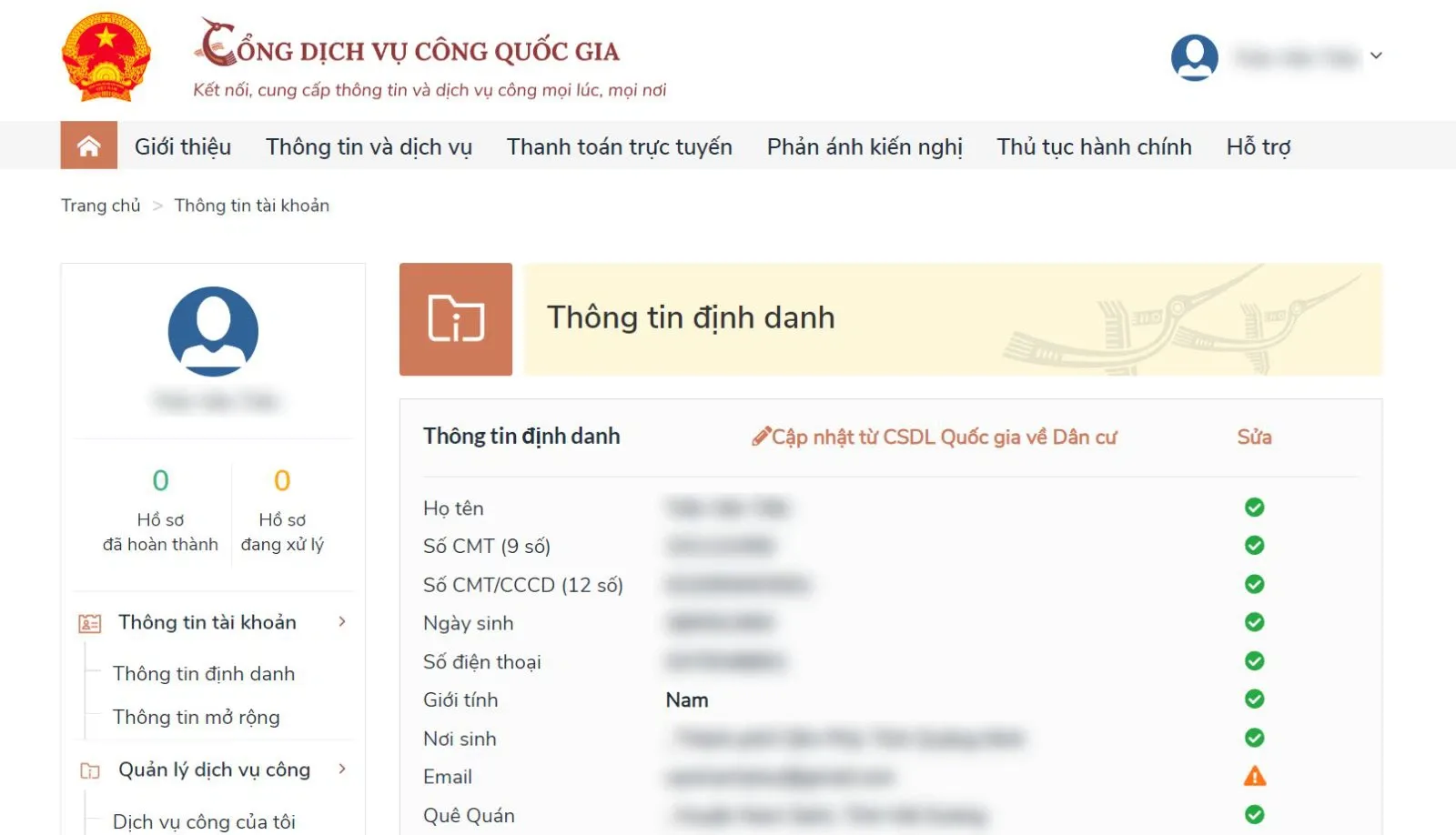 Hướng dẫn tra cứu thông tin trên cơ sở dữ liệu quốc gia về dân cư chi tiết, đầy đủ nhất