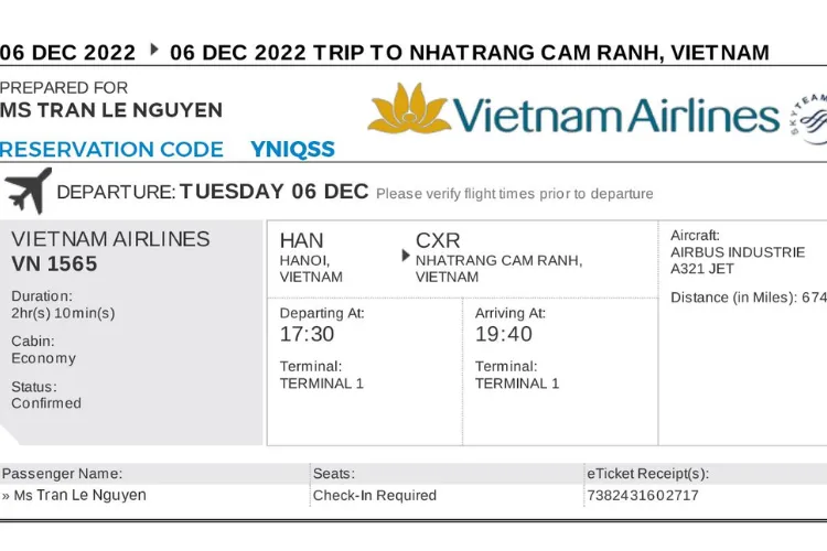 Hướng dẫn tra cứu vé máy bay Vietnam Airlines và kiểm tra code chính xác nhất