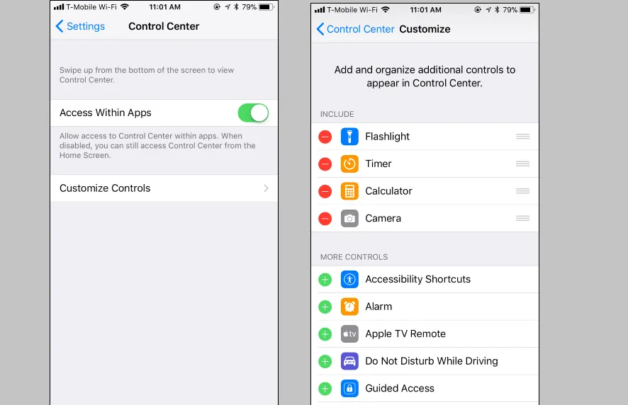 [Hướng dẫn] Tùy biến Control Center trên iOS 11 cho iPhone/iPad