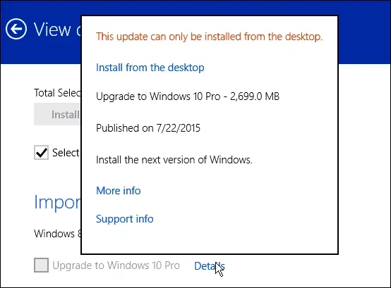 Hướng dẫn update Windows 8.1 lên Windows 10