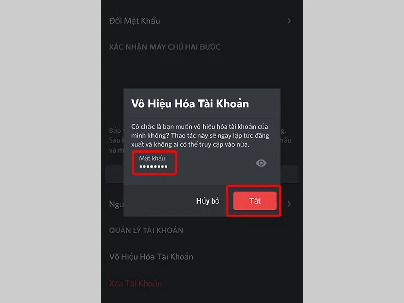 Hướng dẫn vô hiệu hóa tài khoản Discord trên điện thoại, máy tính cực dễ