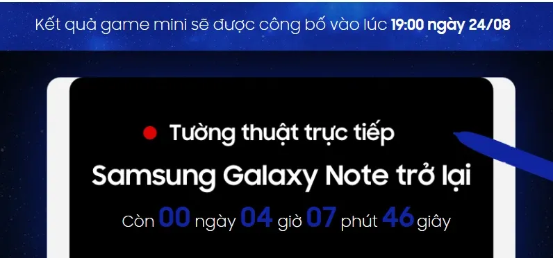 Hướng dẫn xem trực tiếp sự kiện ra mắt Galaxy Note 8