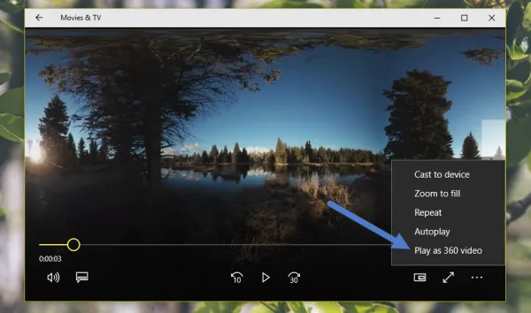 Hướng dẫn xem video 360 độ trên Windows 10 Creators Update