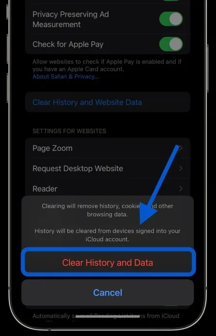 Hướng dẫn xóa bộ nhớ đệm của trình duyệt web trên iPhone để hoạt động tốt hơn
