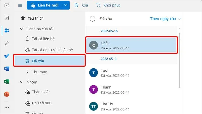 Hướng dẫn xóa liên hệ trong danh bạ Outlook một cách đơn giản