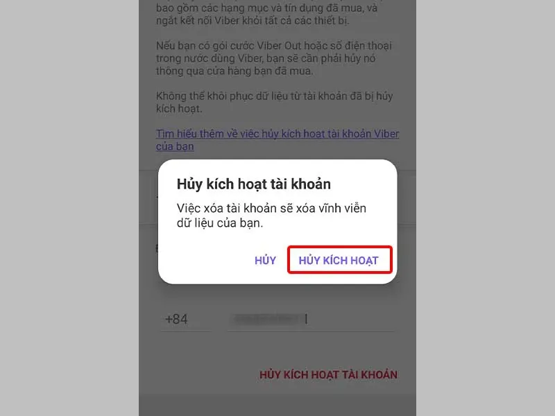 Hướng dẫn xóa tài khoản Viber một cách nhanh chóng