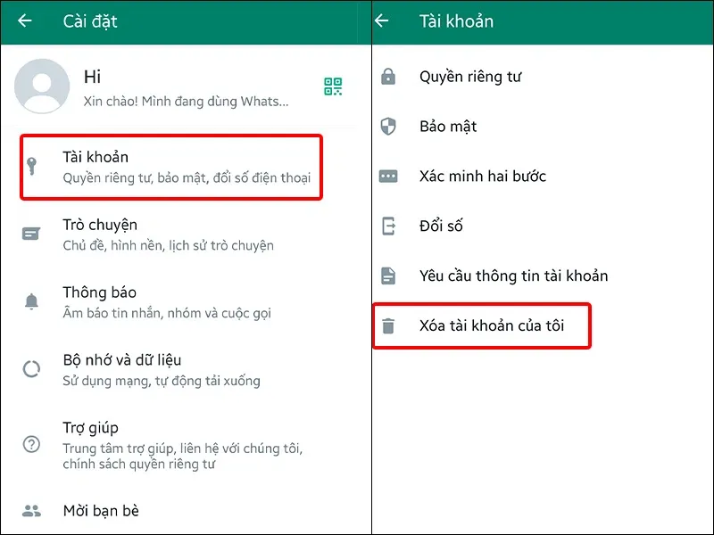 Hướng dẫn xóa tài khoản WhatsApp một cách đơn giản và nhanh chóng