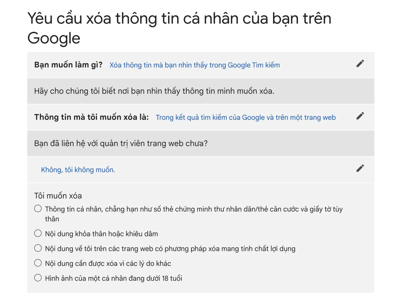 Hướng dẫn xóa thông tin cá nhân khỏi kết quả tìm kiếm trên Google