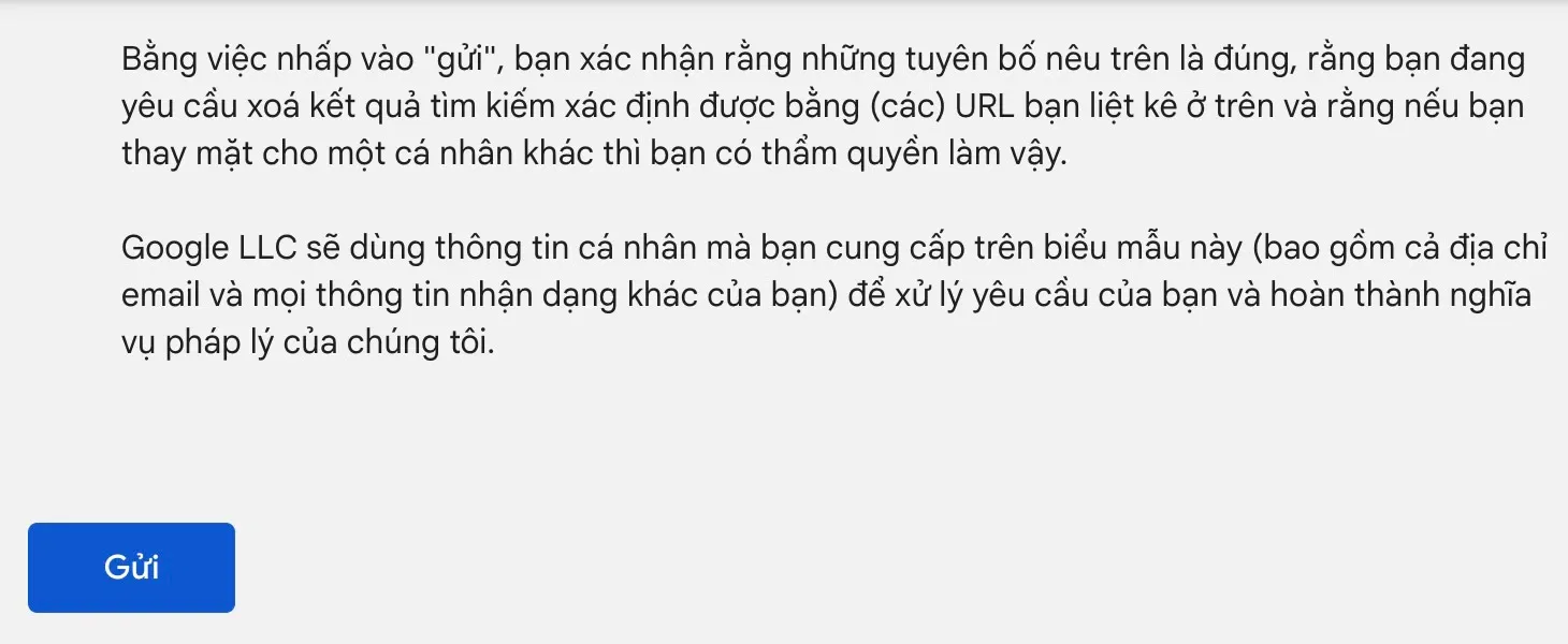 Hướng dẫn xóa thông tin cá nhân khỏi kết quả tìm kiếm trên Google