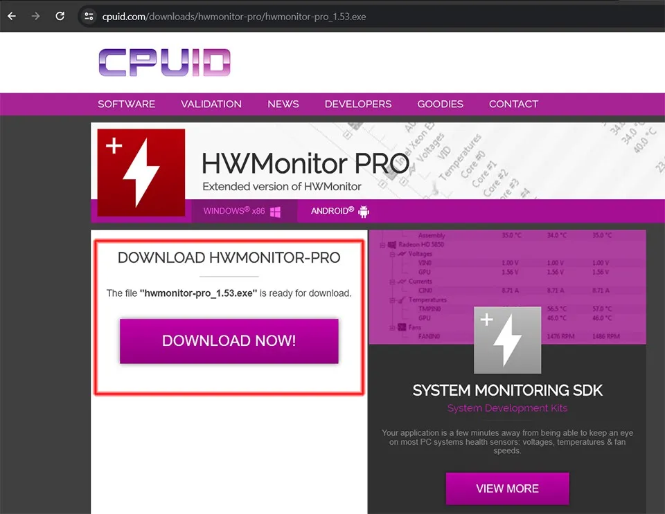 HWMonitor là gì? Hướng dẫn cách tải và sử dụng phần mềm HWMonitor để theo dõi máy tính