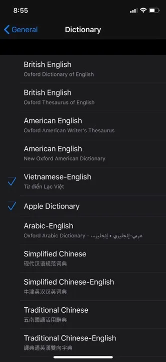 iOS 13 đã có từ điển tiếng Việt, đây là cách sử dụng