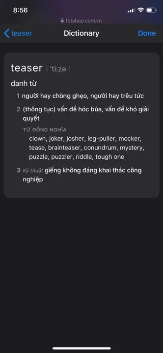 iOS 13 đã có từ điển tiếng Việt, đây là cách sử dụng