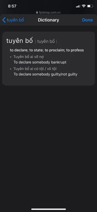 iOS 13 đã có từ điển tiếng Việt, đây là cách sử dụng