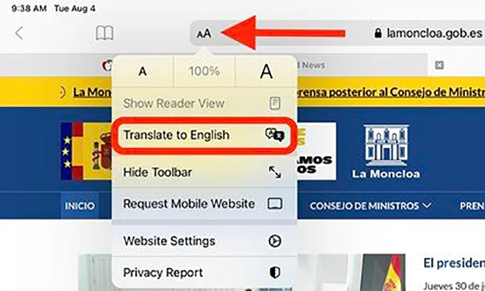 iOS 14: Cách sử dụng tính năng dịch trang web của Safari