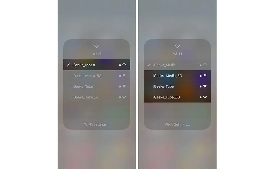 iOS 14: Cách thay đổi mạng WiFi trong Control Center trên iPhone