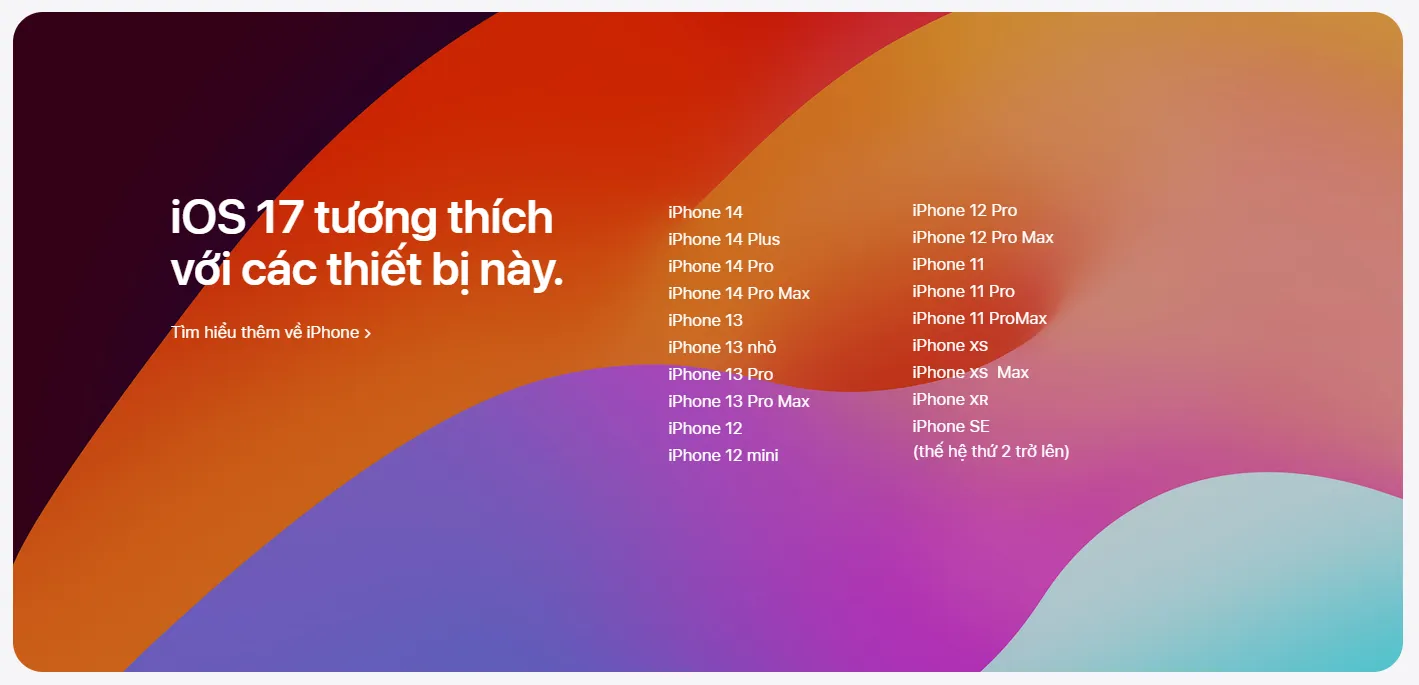 iOS 17 hỗ trợ những máy nào? Dưới đây là danh sách chi tiết