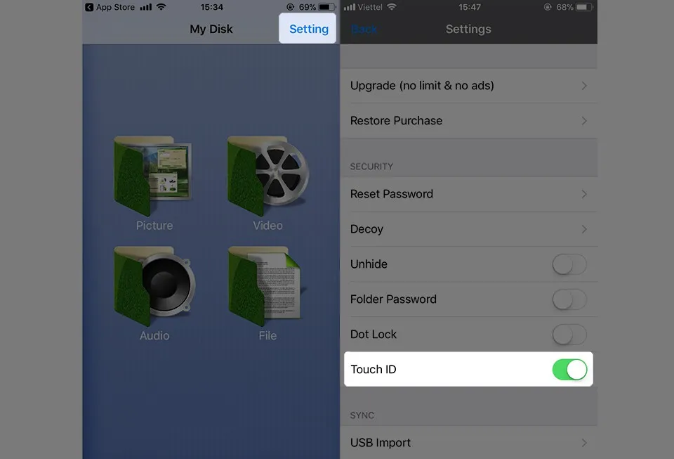 [iOS] Giấu mọi hình ảnh và tài liệu riêng tư nhanh chóng bằng Touch ID!