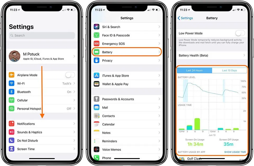 iPhone: Cách sử dụng thống kê pin nâng cao trong iOS 12