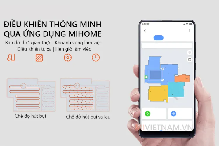Kết nối, sử dụng Robot hút bụi Xiaomi Vacuum Mop 2 Lite