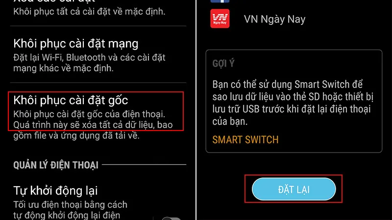 Khắc phục lỗi không bật được điểm truy cập cá nhân trên Samsung